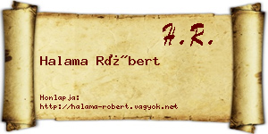 Halama Róbert névjegykártya