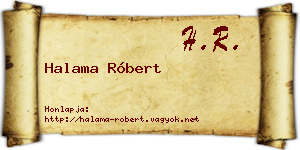 Halama Róbert névjegykártya